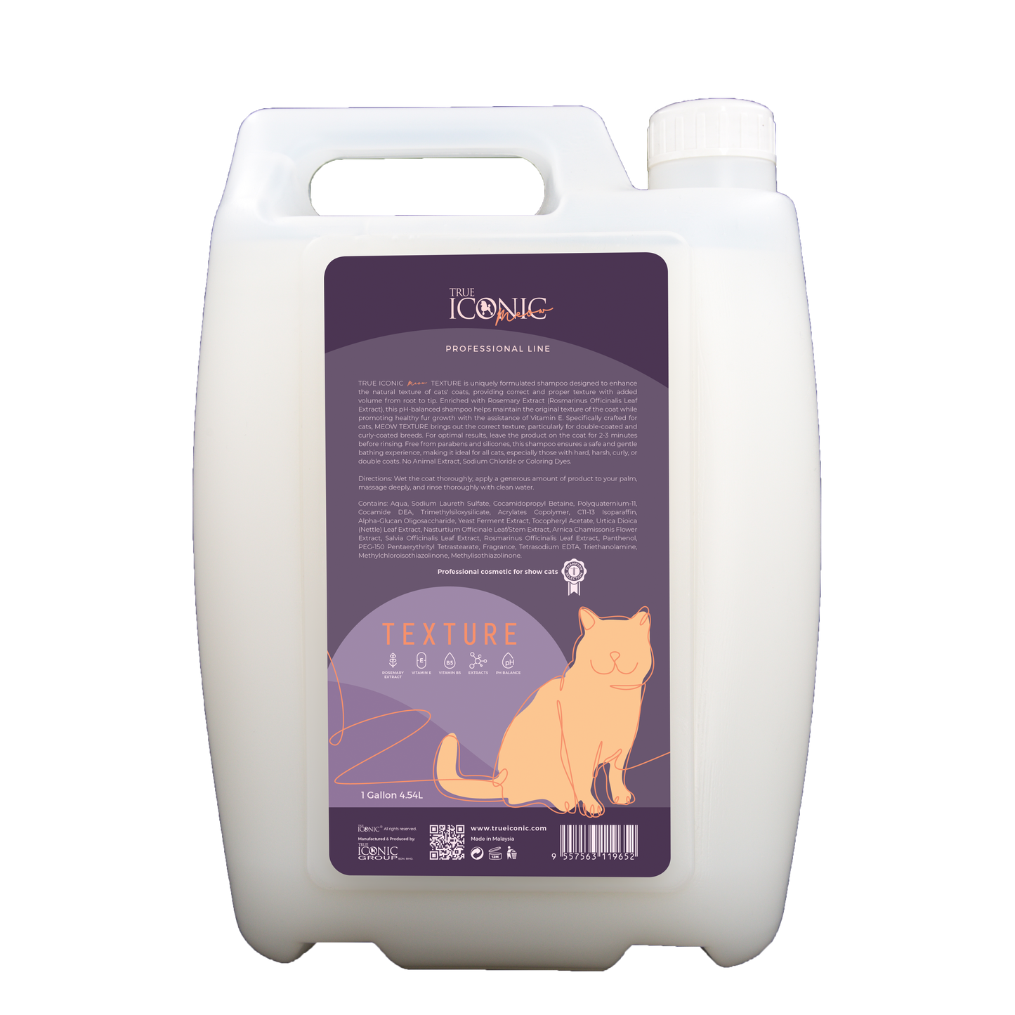 True Iconic Meow Texture Shampoo (400ml/4.54L)
